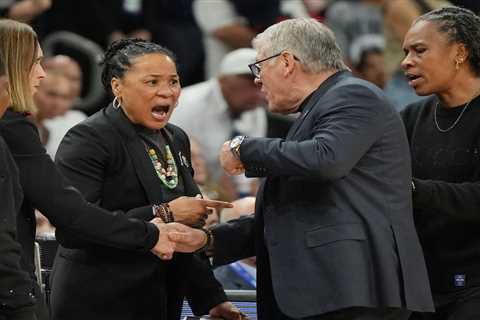 Dawn Staley threatens to ‘beat Geno’s ass’ after fiery Final Four confrontation with UConn coach