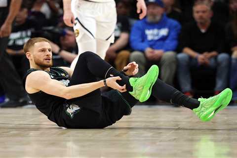 Donte DiVincenzo tears Achilles in Timberwolves crusher as Anthony Edwards also exits Game 4 with..