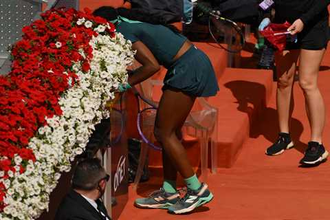 Coco Gauff vomits on court as virus runs through Madrid Open locker room