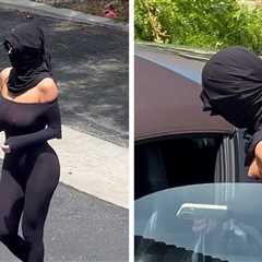 Bianca Censori Wears See-Though Shirt While Walking Out of L.A. Spa