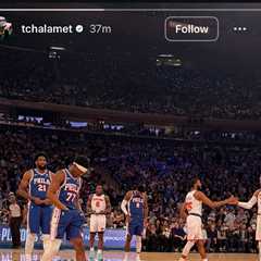 Timothée Chalamet Skips Met Gala, Sits Courtside at New York Knicks Playoff Game