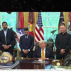 President Trump Welcomes Justin Gaethje, Alex Pereira, Fighters To Oval Office