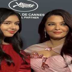 Aishwarya Rai Bachchan Posed with Her Daughter Aaradhya in a Pink Sophie Couture Gown at the..