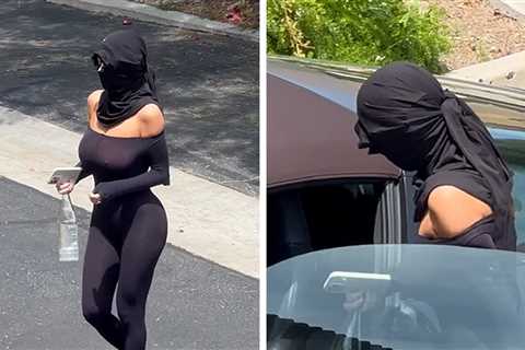 Bianca Censori Wears See-Though Shirt While Walking Out of L.A. Spa