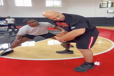 Lavar Ball knocks down shots one year after foot amputation during intense basketball workout