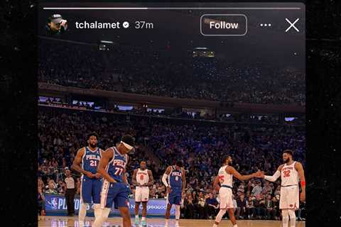Timothée Chalamet Skips Met Gala, Sits Courtside at New York Knicks Playoff Game
