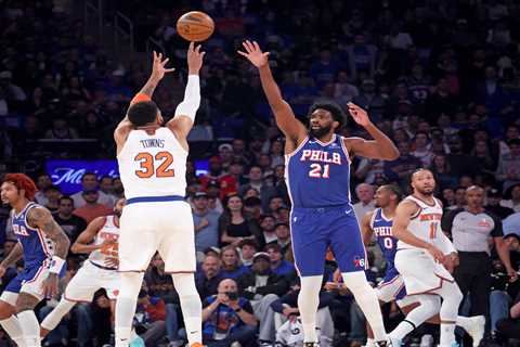 Karl-Anthony Towns rises to the occasion in Game 1 with Joel Embiid faltering as Knicks villain