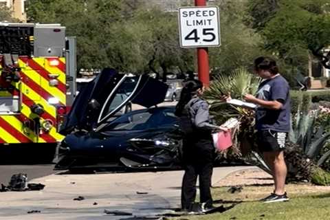 Video shows dazed ex-MLB star Trevor Bauer climb out of $600K McLaren after nasty crash: ‘Dude,..
