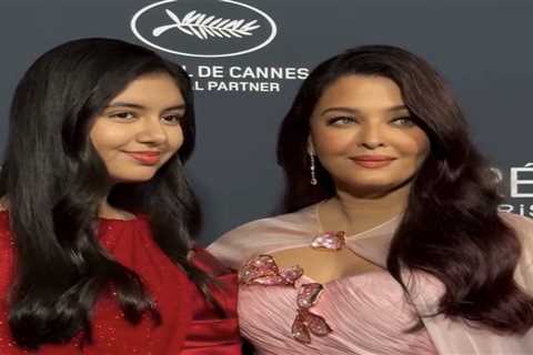 Aishwarya Rai Bachchan Posed with Her Daughter Aaradhya in a Pink Sophie Couture Gown at the..