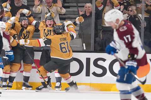 Golden Knights stun Avalanche with three-goal comeback to move one win from latest Stanley Cup Final