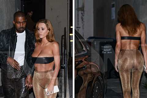 Kanye West and Bianca Censori Make a Splash Leaving Improv in L.A.