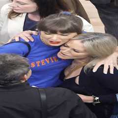 Taylor Swift, Hailey Bieber lead large list of A-listers on celebrity row at Knicks-Spurs Game 4