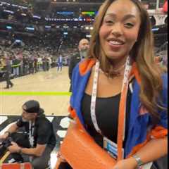 Jordyn Woods brings Knicks unofficial lucky charm to Game 5 as bag craze surges