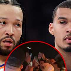 Jalen Brunson Seemingly Toasts To 'F*** Wemby' At Knicks Party
