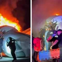 Motorists Save 5 Passengers In Private Jet Crash, Video