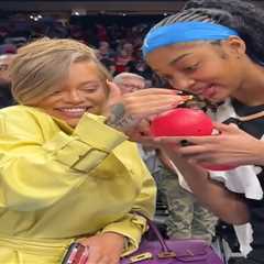 Latto Linked Up With Angel Reese Post-Game in Atlanta Wearing a Lemon Rowen Rose Set and Hermes..