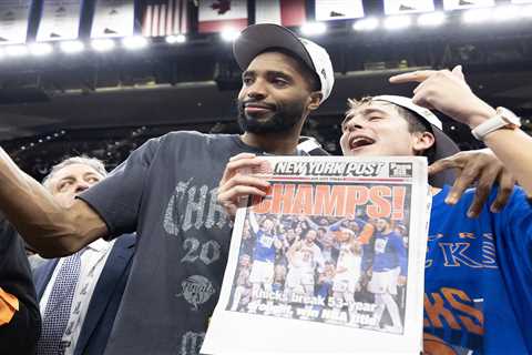 Timothee Chalamet holds up The Post, throws Oscars shade as he wildly celebrates Knicks championship