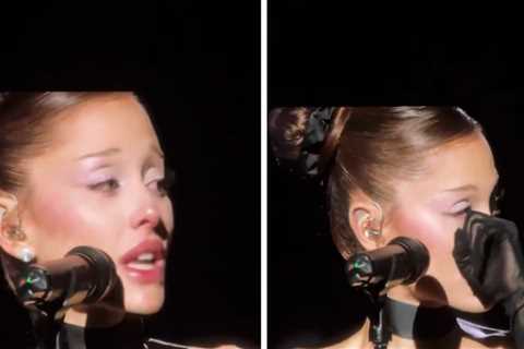 Ariana Grande Breaks Down in Tears Onstage During L.A. Concert