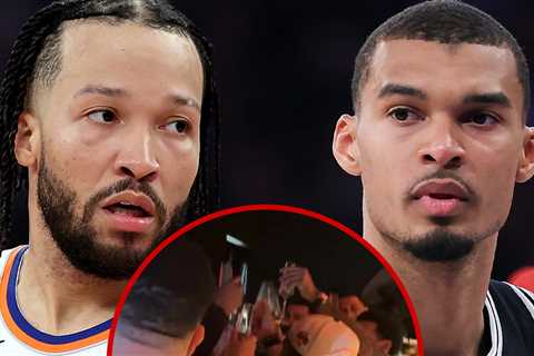 Jalen Brunson Seemingly Toasts To 'F*** Wemby' At Knicks Party