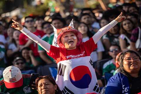 Koreatown packed with fans for Mexico vs South Korea clash