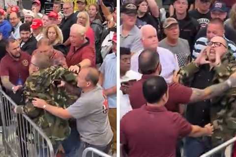 Trump Heckler Yells 'Pedophile' During Rally, Flips Off President