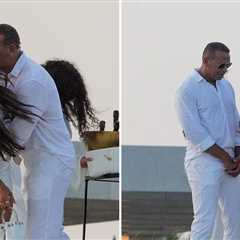A-Rod Plants Lip Smacker on Beatiful Brunette at Michael Rubin's White Party