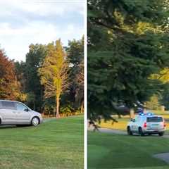 Video Shows Attempted Murder Suspect Leading Cops On Car Chase Through Golf Course