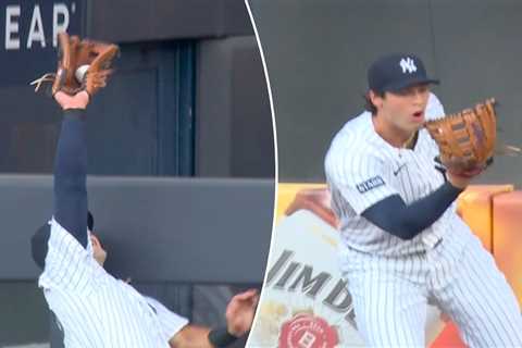 Spencer Jones in disbelief after home run robbery goes wrong in disastrous Yankees first inning