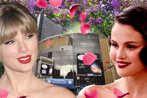 Selena Gomez Wears Shimmering Gold Dress to Taylor Swift's Wedding