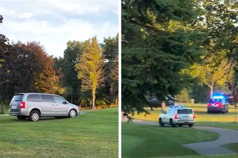 Video Shows Attempted Murder Suspect Leading Cops On Car Chase Through Golf Course