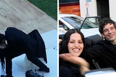 Matty Healy Kisses Gabbriette Bechtel at Wedding Rehearsal, on Video