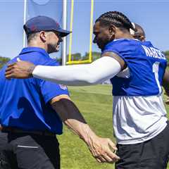 Why Malik Nabers is sticking close to John Harbaugh at Giants camp
