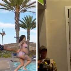 Cops Called After Blueface Kicks Pregnant Girlfriend into Pool, No Arrest Made