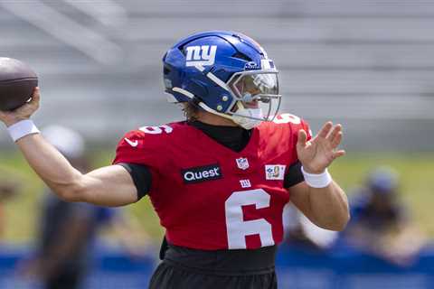 Jaxson Dart rebounds from early interceptions with ‘impressive’ Giants practice