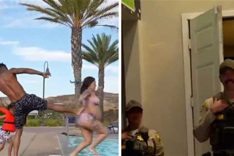 Cops Called After Blueface Kicks Pregnant Girlfriend into Pool, No Arrest Made