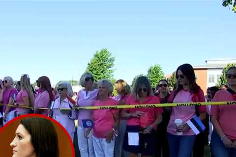 Lindsay Clancy Fans Gather Outside Courthouse Amid Murder Trial