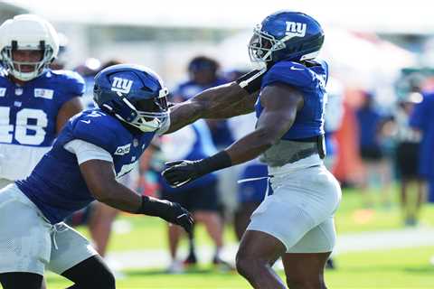 Giants’ pass rush has its way with Dolphins in fiery joint practice
