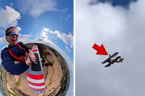Sydney Sweeney Takes Wild Ride on Top of Plane as It Flips Upside Down