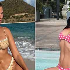 See the Sexy Celebs Looking Pretty in Polka Dot Bikinis