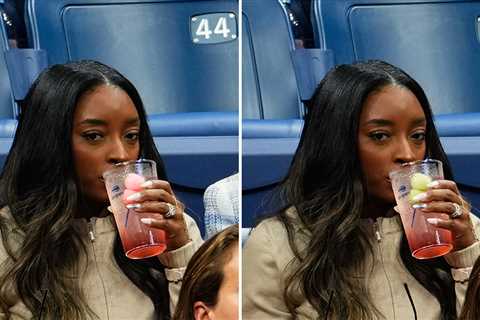 Simone Biles Thirsty At The U.S. Open Tennis Championships